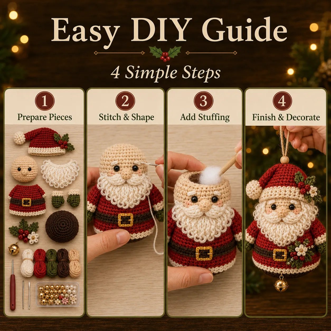 Beginner-Friendly Christmas Character DIY Ornament Kit