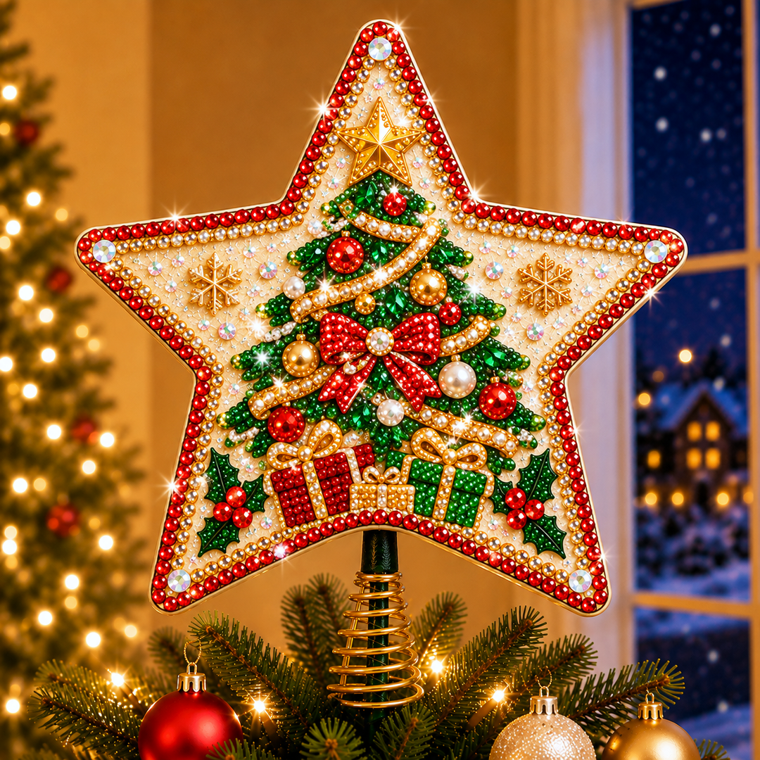 DIY Sparkling Christmas Star Tree Topper Kit