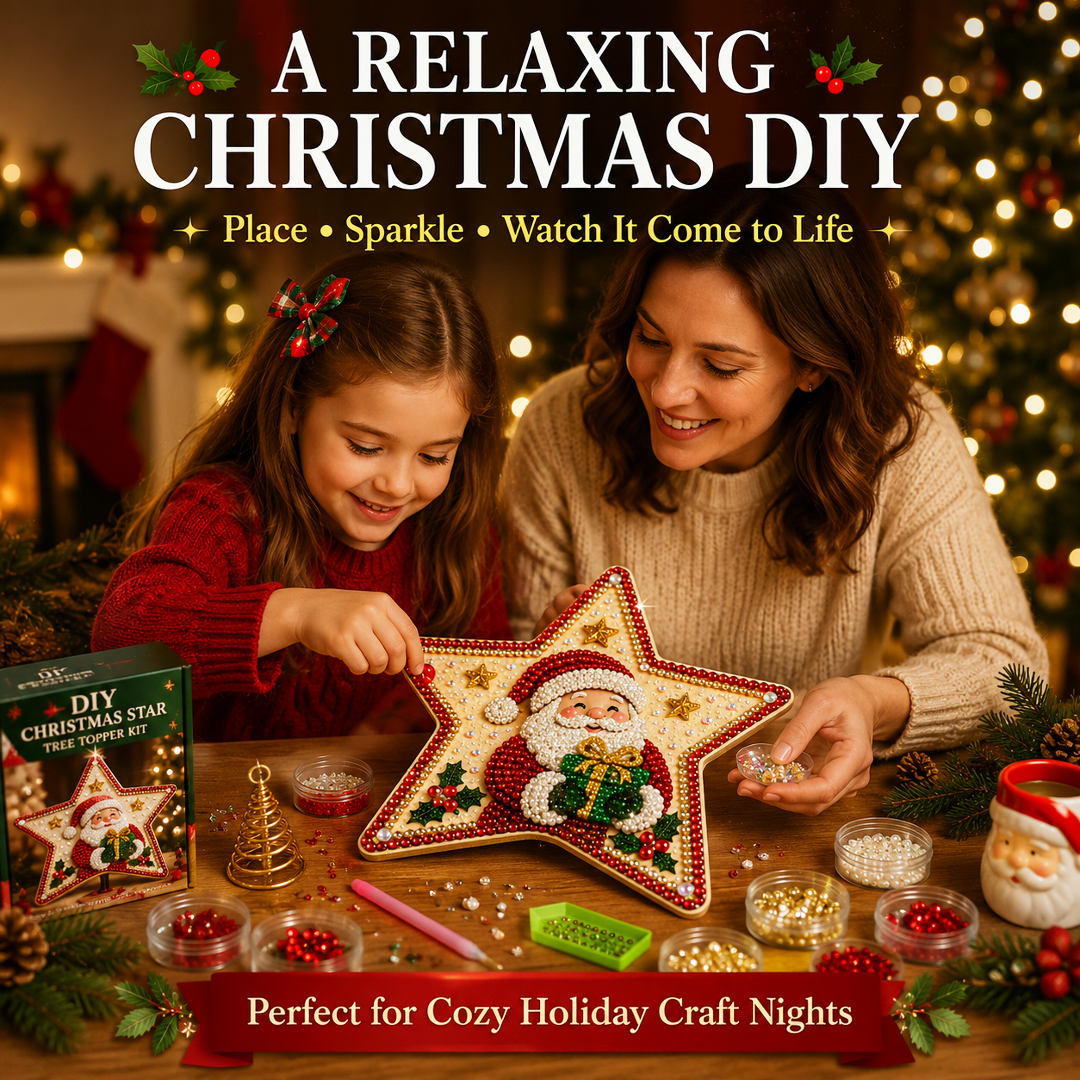 DIY Sparkling Christmas Star Tree Topper Kit