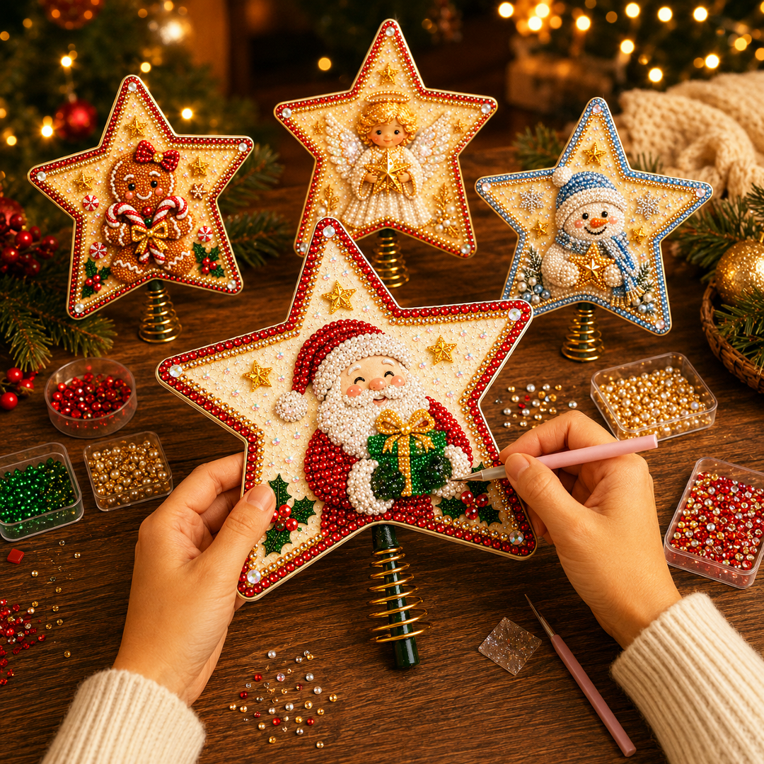 DIY Sparkling Christmas Star Tree Topper Kit
