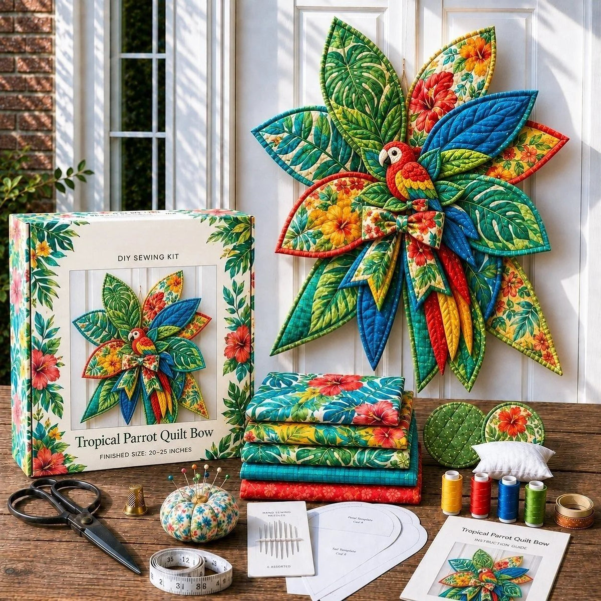DIY Quilted Animal Door Hanging Sewing Kit