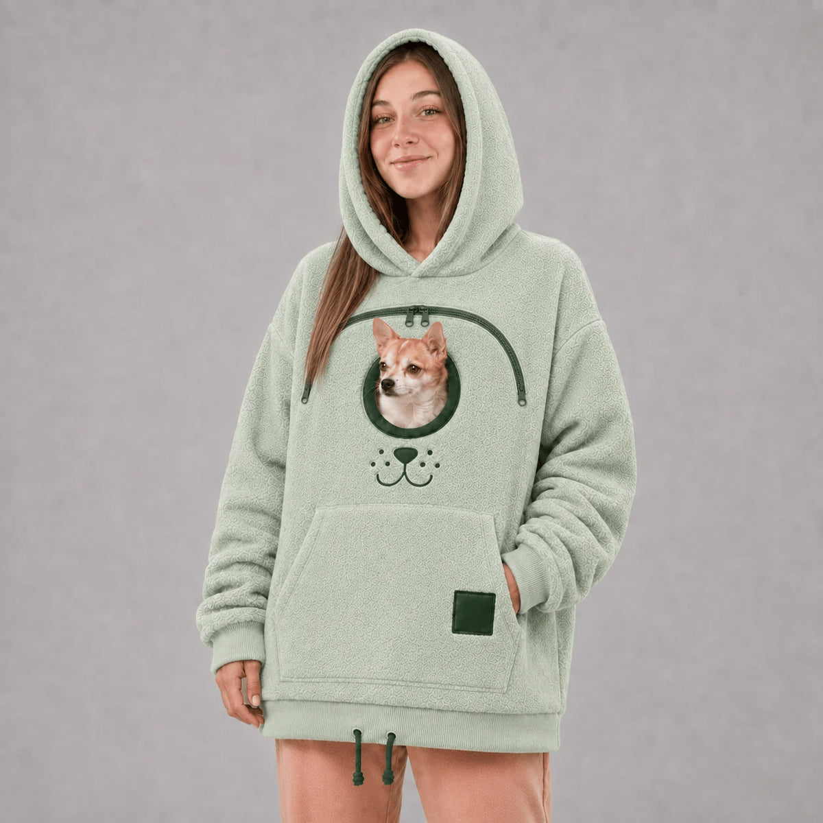 Cozy Pet Carrier Hoodie — Built-In Pouch for Cats & Small Dogs