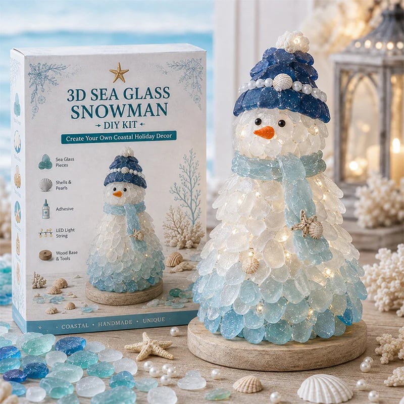 Beginner-Friendly DIY 3D Lighted Sea Glass-Style Art Kit Collection