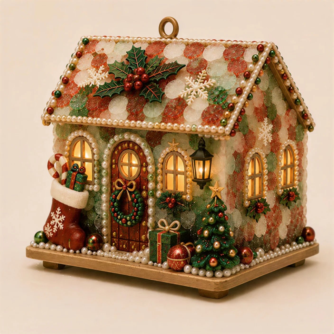 DIY Glowing Coastal Glass-Style Christmas Cottage Kit Collection