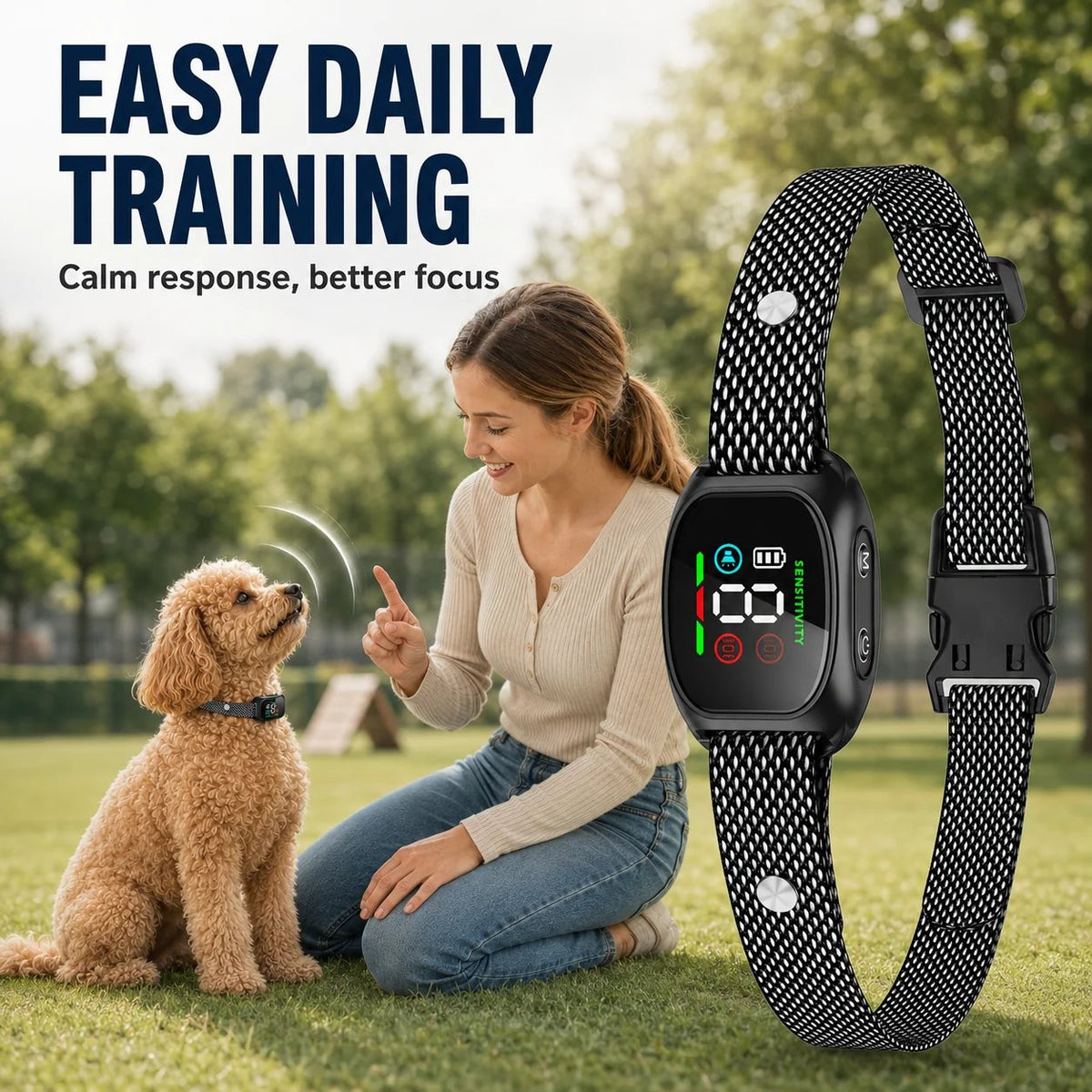 Smart No-Shock Anti-Bark Collar for Dogs