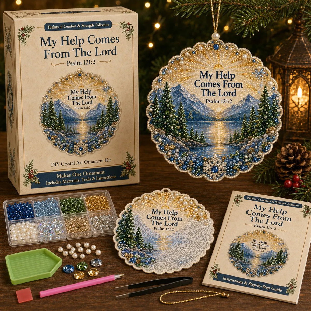 Beginner-Friendly Scripture Pearl Diamond Art Ornament DIY Kit