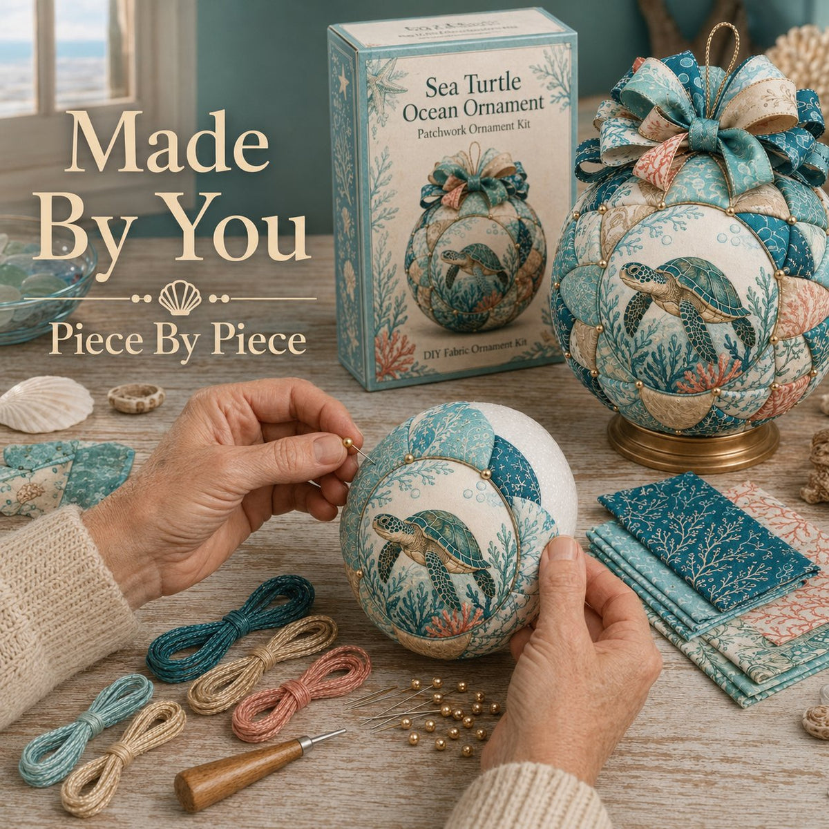 Beginner-Friendly DIY Ocean Treasures Patchwork Ornament Kit Collection