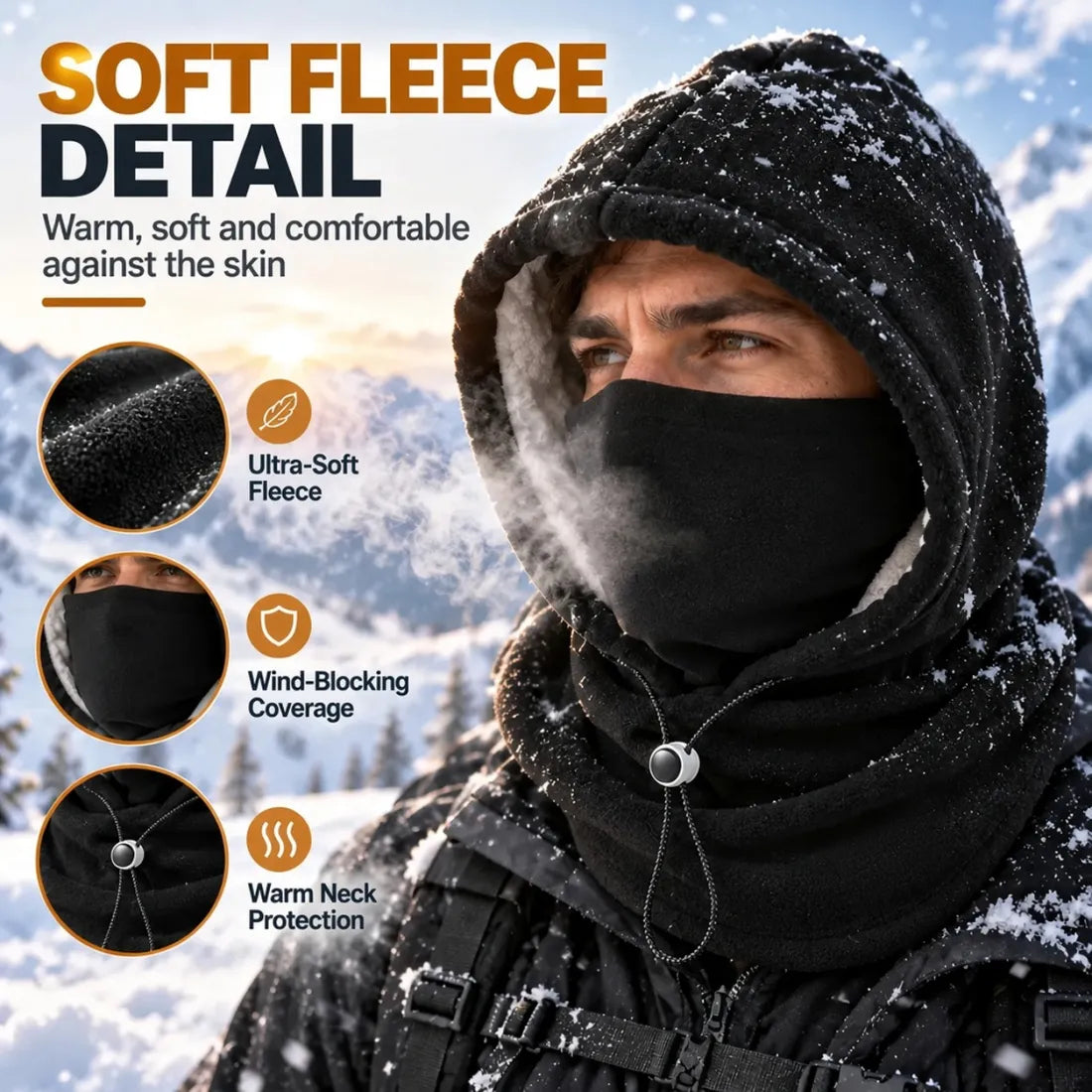 Winter Fleece Hood – 3-in-1 Warmth for Head, Face & Neck