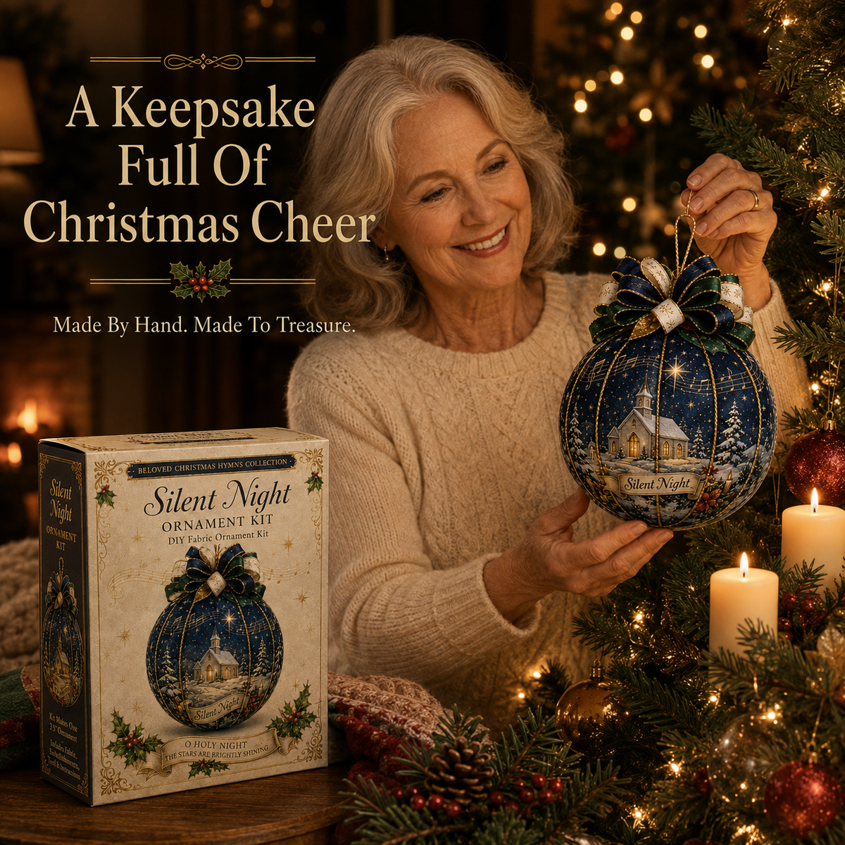 Beloved Christmas Hymns DIY Fabric Ornament Kit
