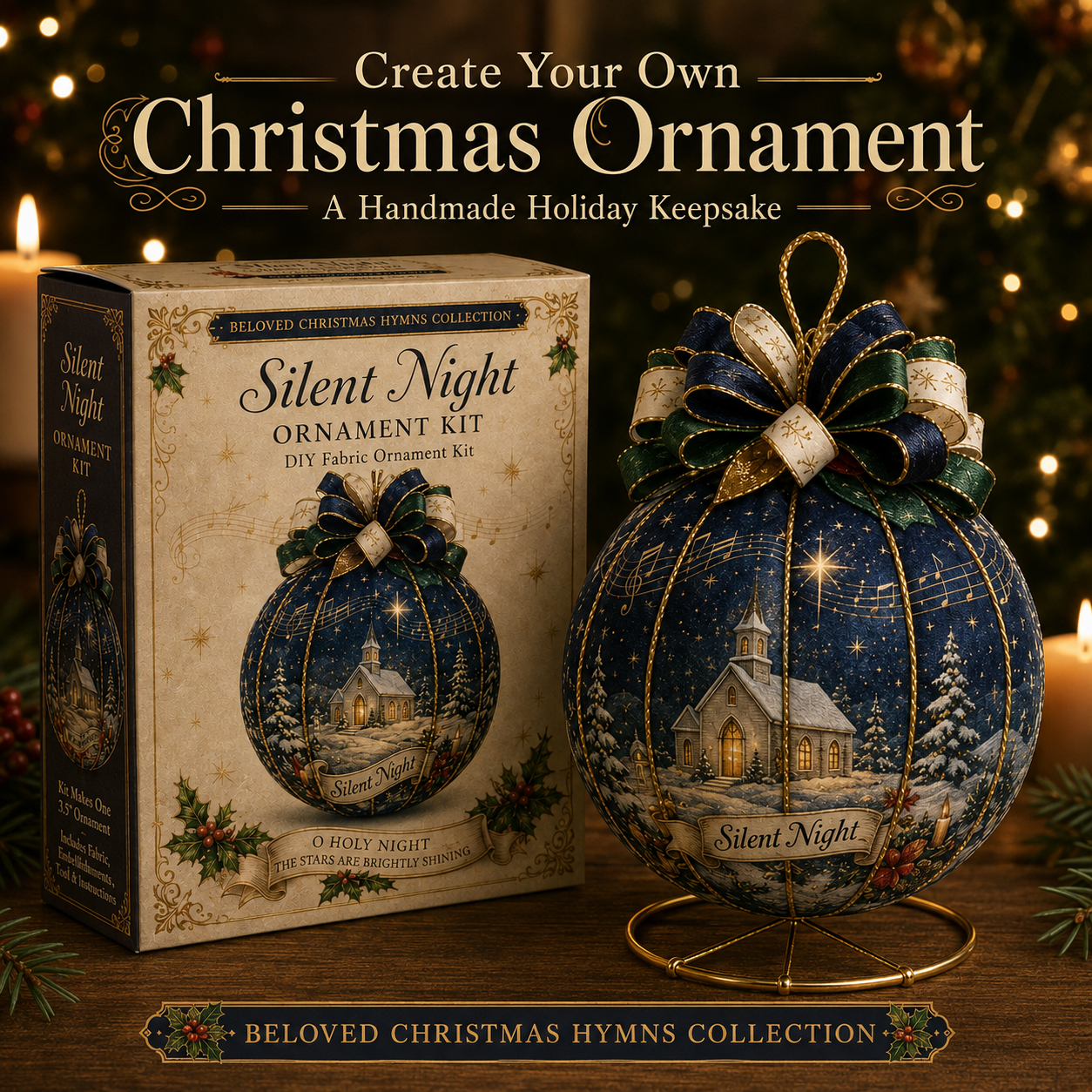 Beloved Christmas Hymns DIY Fabric Ornament Kit