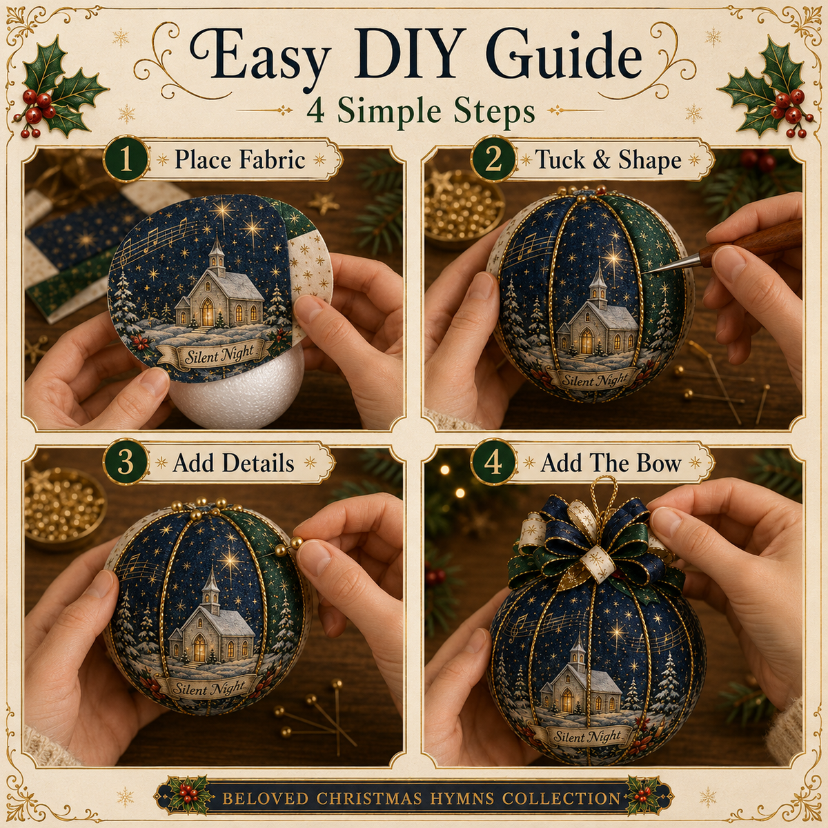 Beloved Christmas Hymns DIY Fabric Ornament Kit