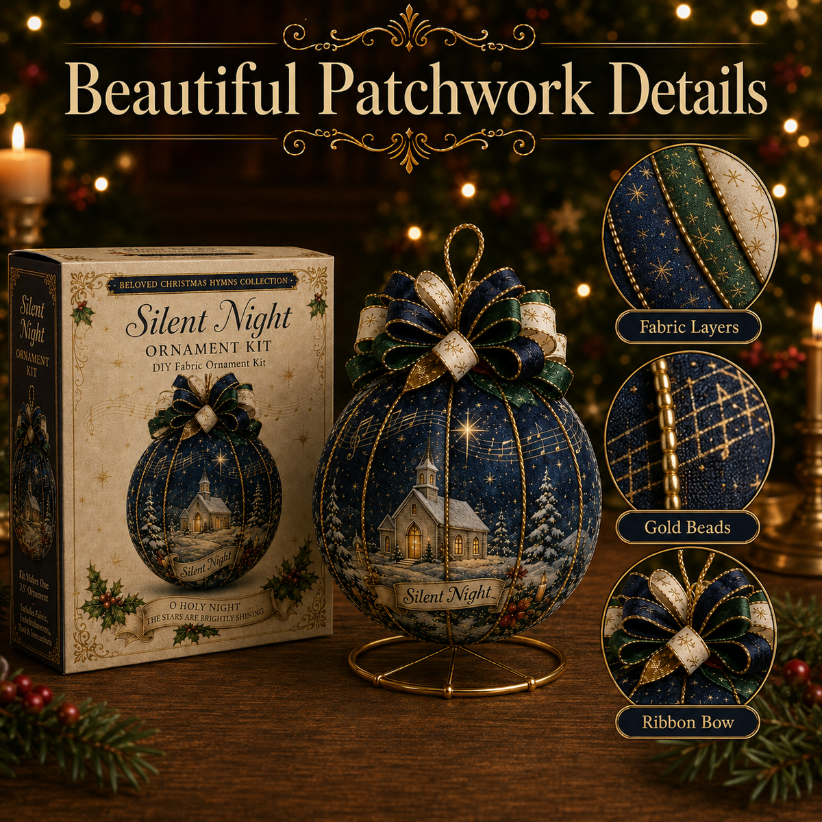 Beloved Christmas Hymns DIY Fabric Ornament Kit