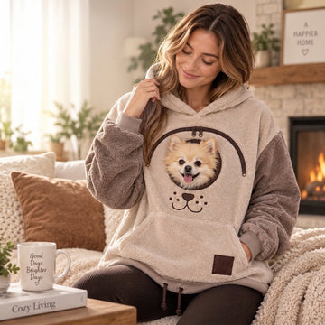 Cozy Pet Carrier Hoodie — Built-In Pouch for Cats & Small Dogs