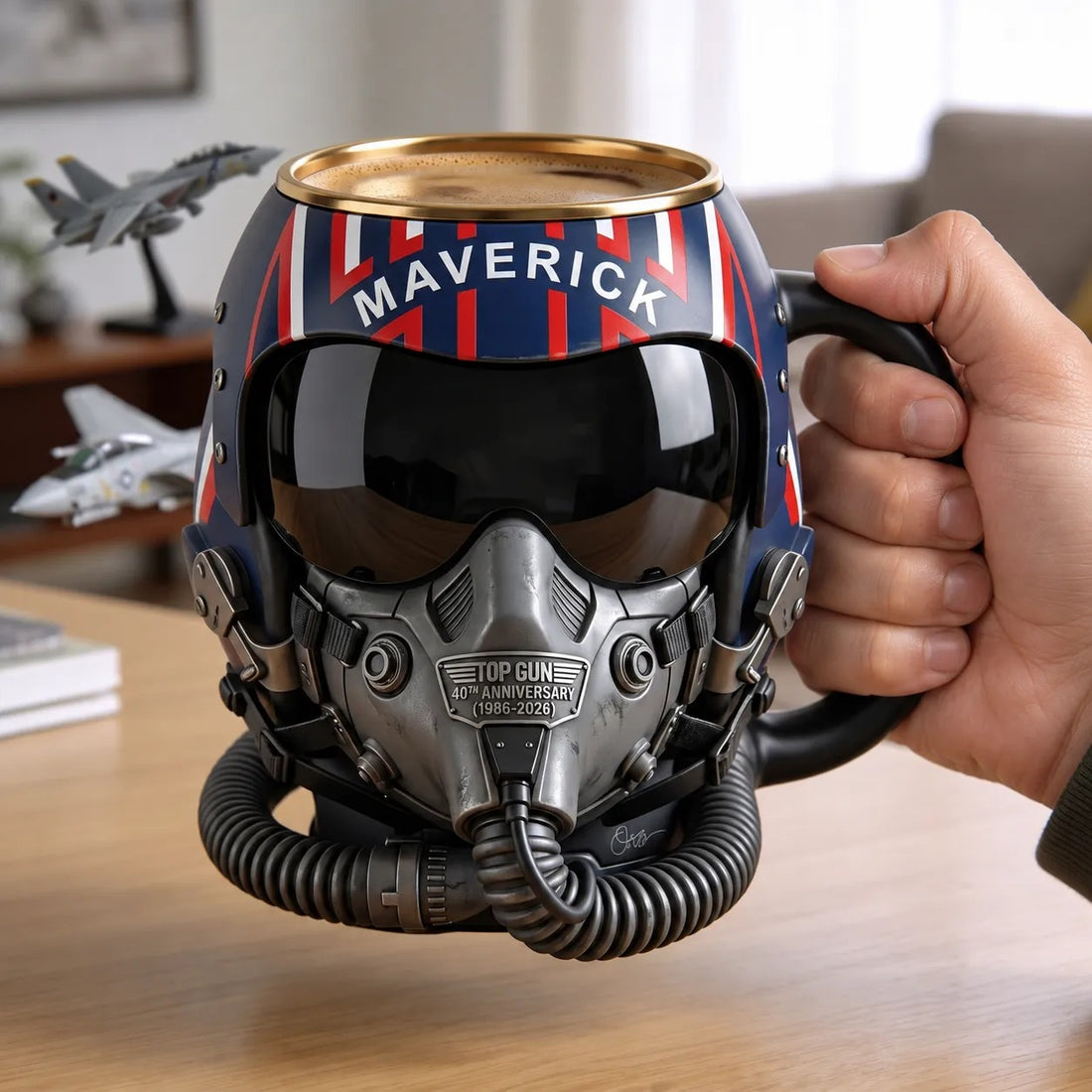 Top Gun 40th Anniversary Maverick Pilot Helmet Mug