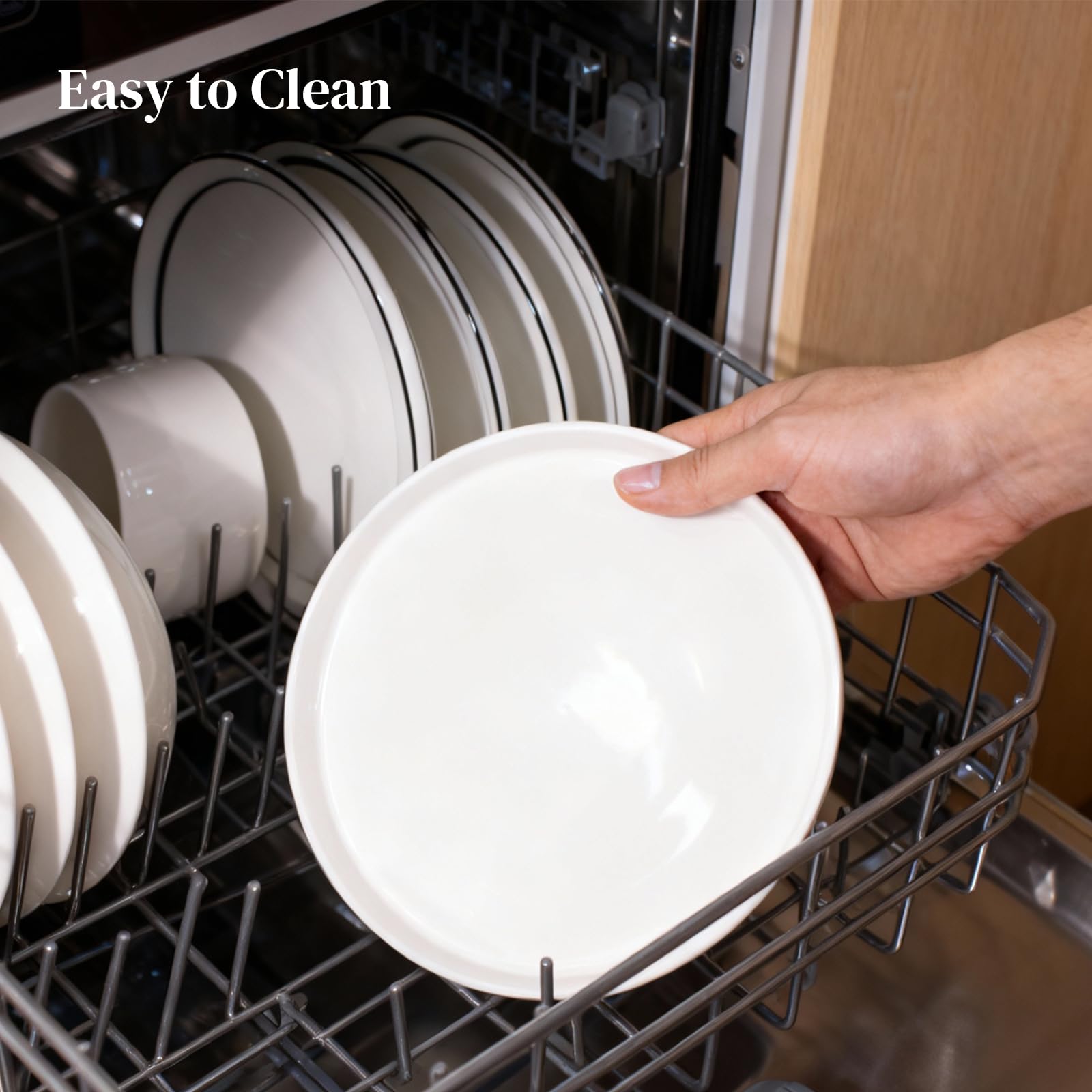 8" Porcelain Salad Plates Set of 6 – White Dessert & Appetizer Plates