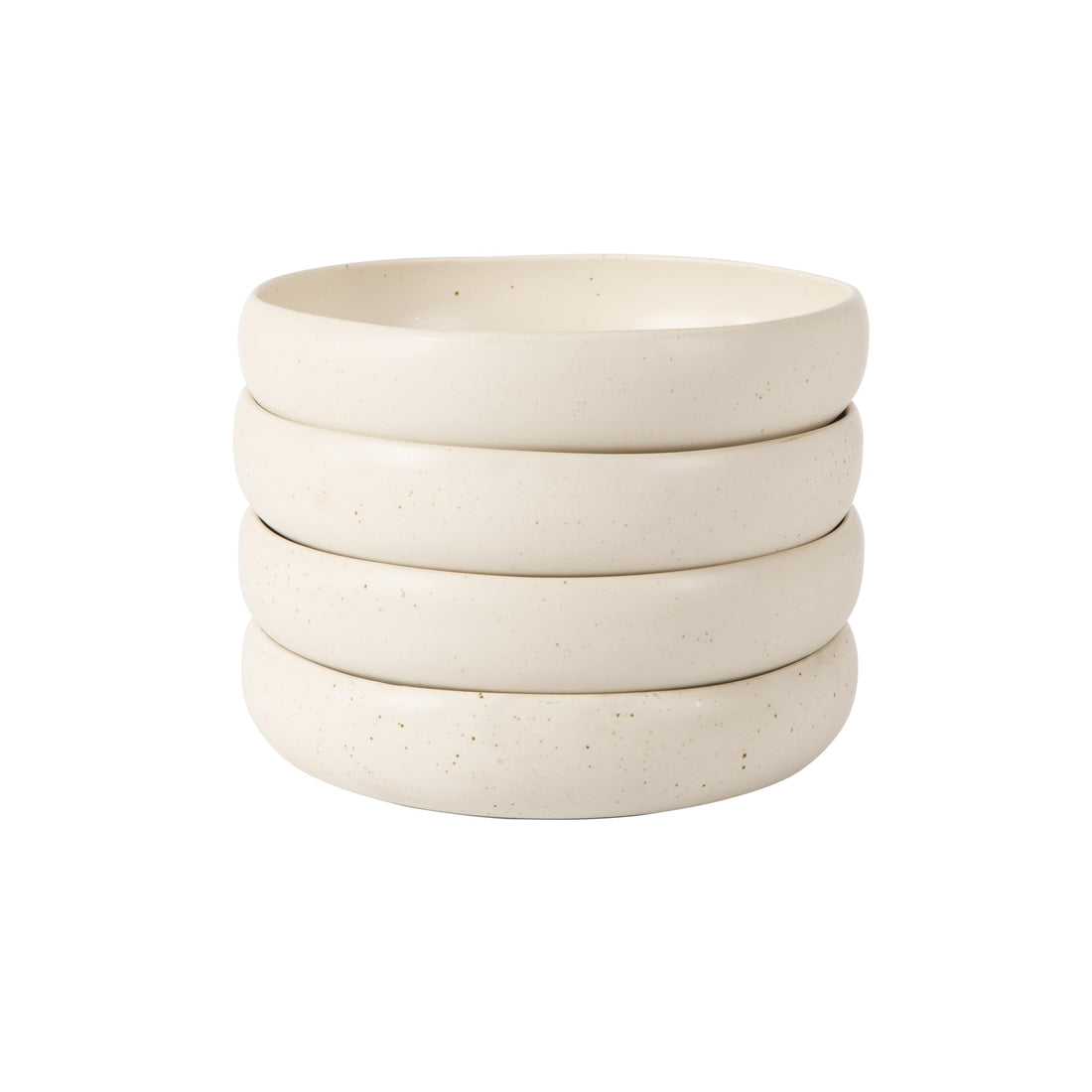 4-Piece Meal & Pasta Bowl Set – Sea Salt White Stoneware