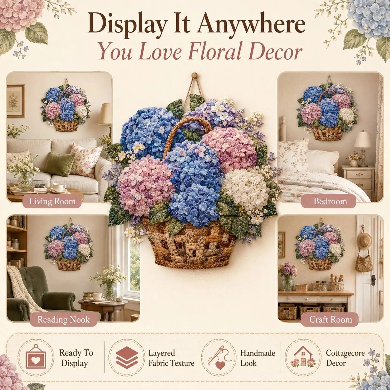 Premium Floral Basket Patchwork DIY Kit