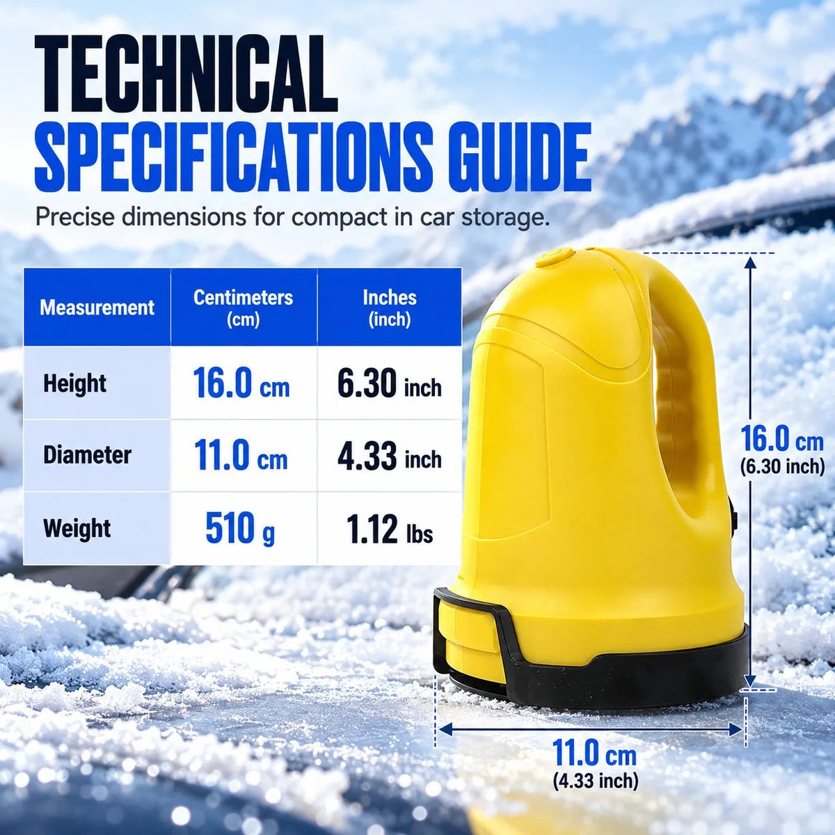 Electric Car Ice Scraper USB Rechargeable Winter Window Snow Removal Tool
