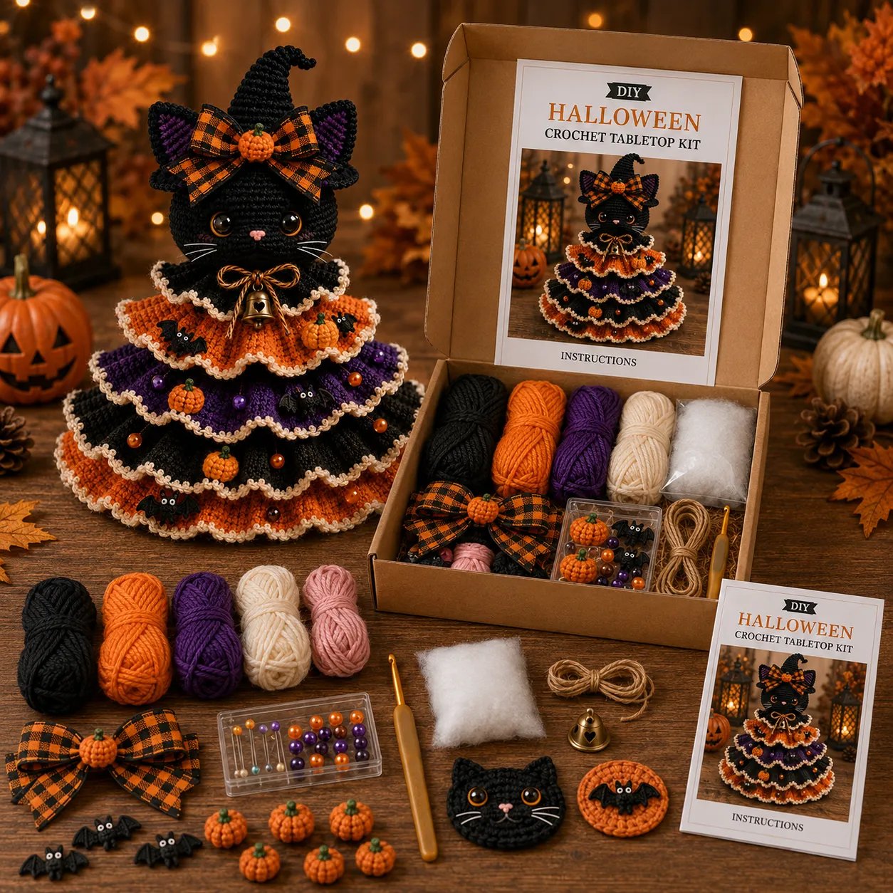 Halloween Crochet Tabletop Decor DIY Kit