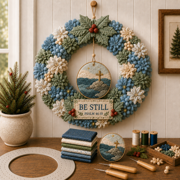 Faith & Scripture Fabric Wreath DIY Kit