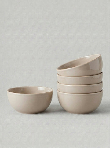 Light Beige Stoneware Cereal Bowl Set