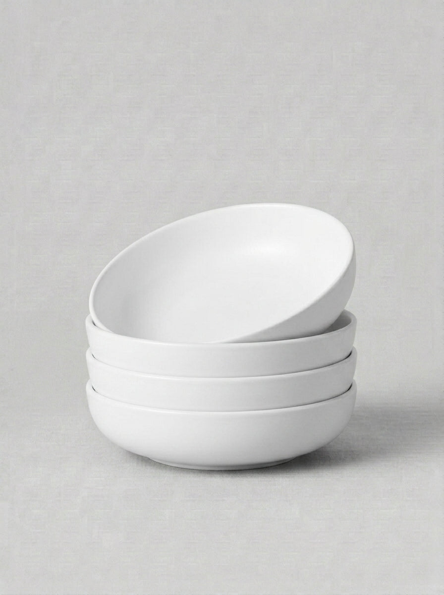 Modern Matte Black Ramen Pasta Bowl Set