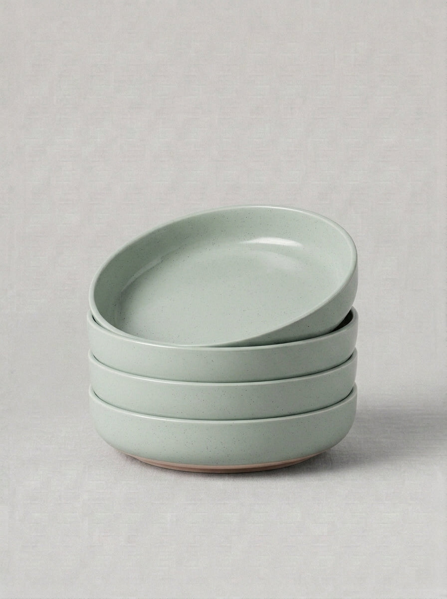 33oz Milky White Ceramic Pasta Salad Bowls