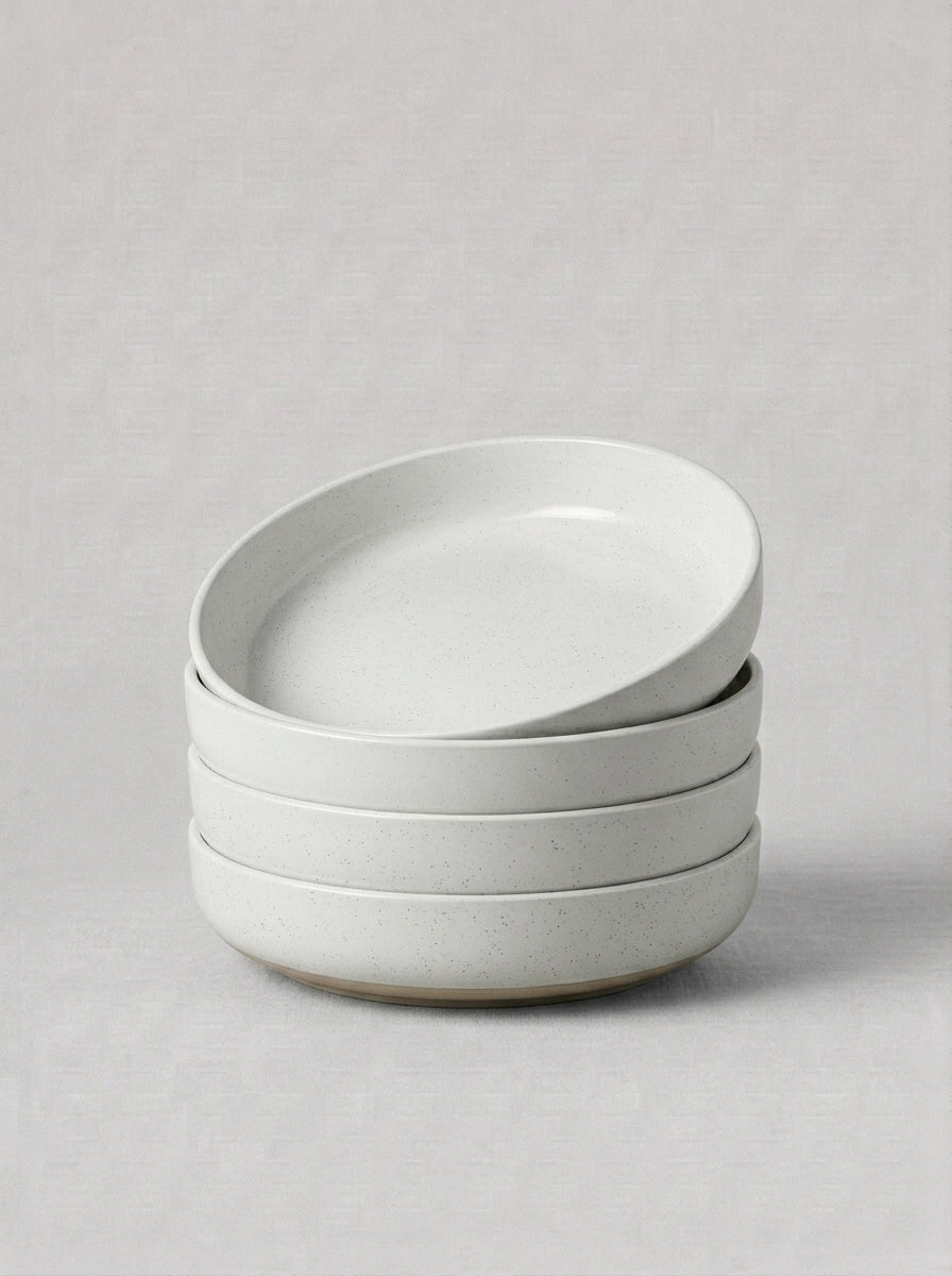 33oz Milky White Ceramic Pasta Salad Bowls