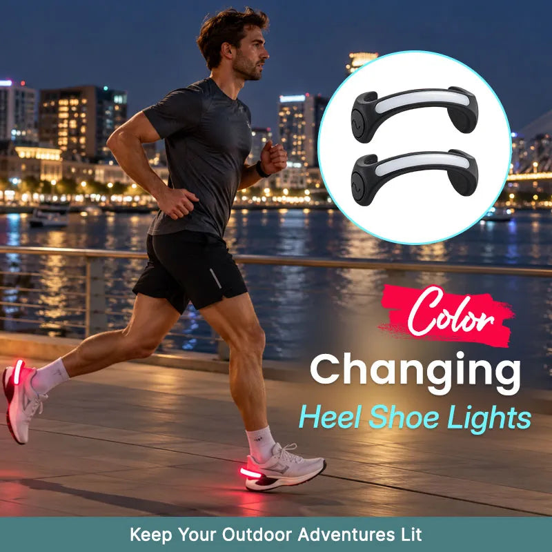 LED Heel Lights for Shoes – Running & Walking Visibility Lights