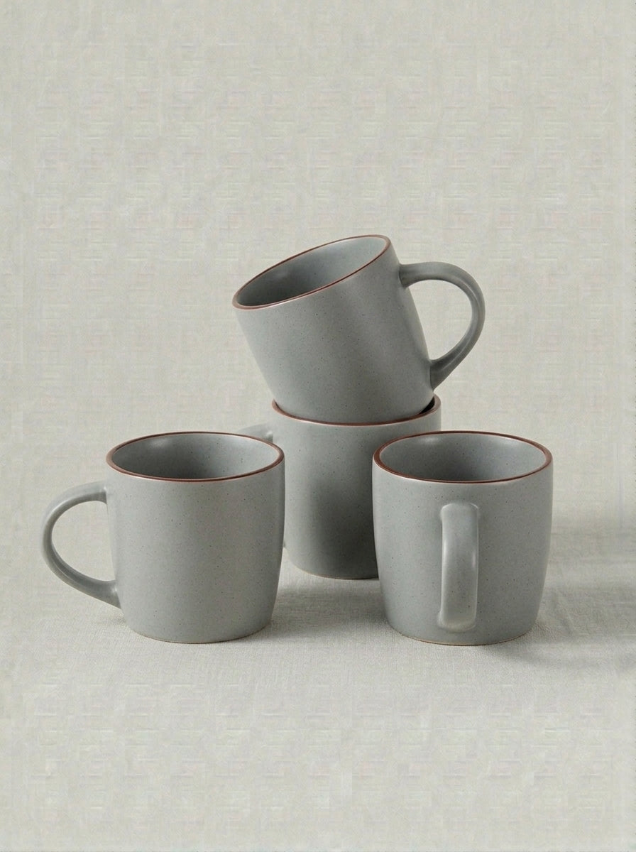 Stoneware Coffee Mug Set in Classic Blue