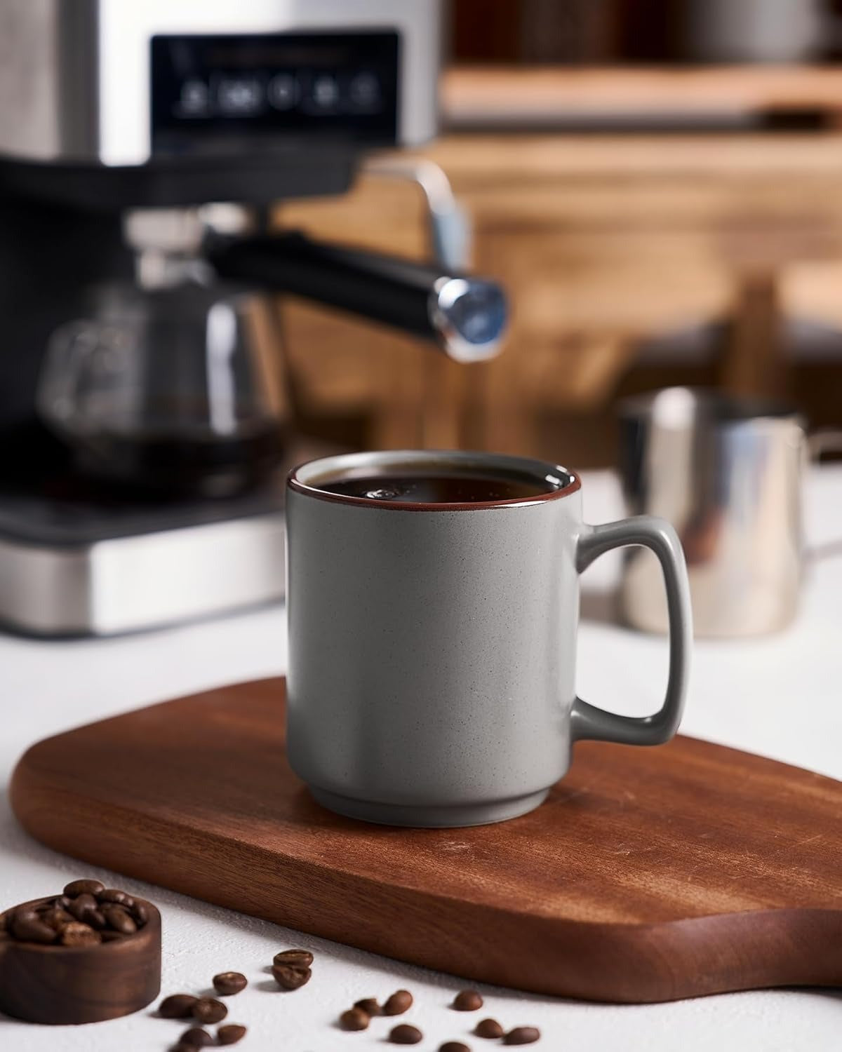 Nebula Dark Gray Ceramic Coffee Mug Set