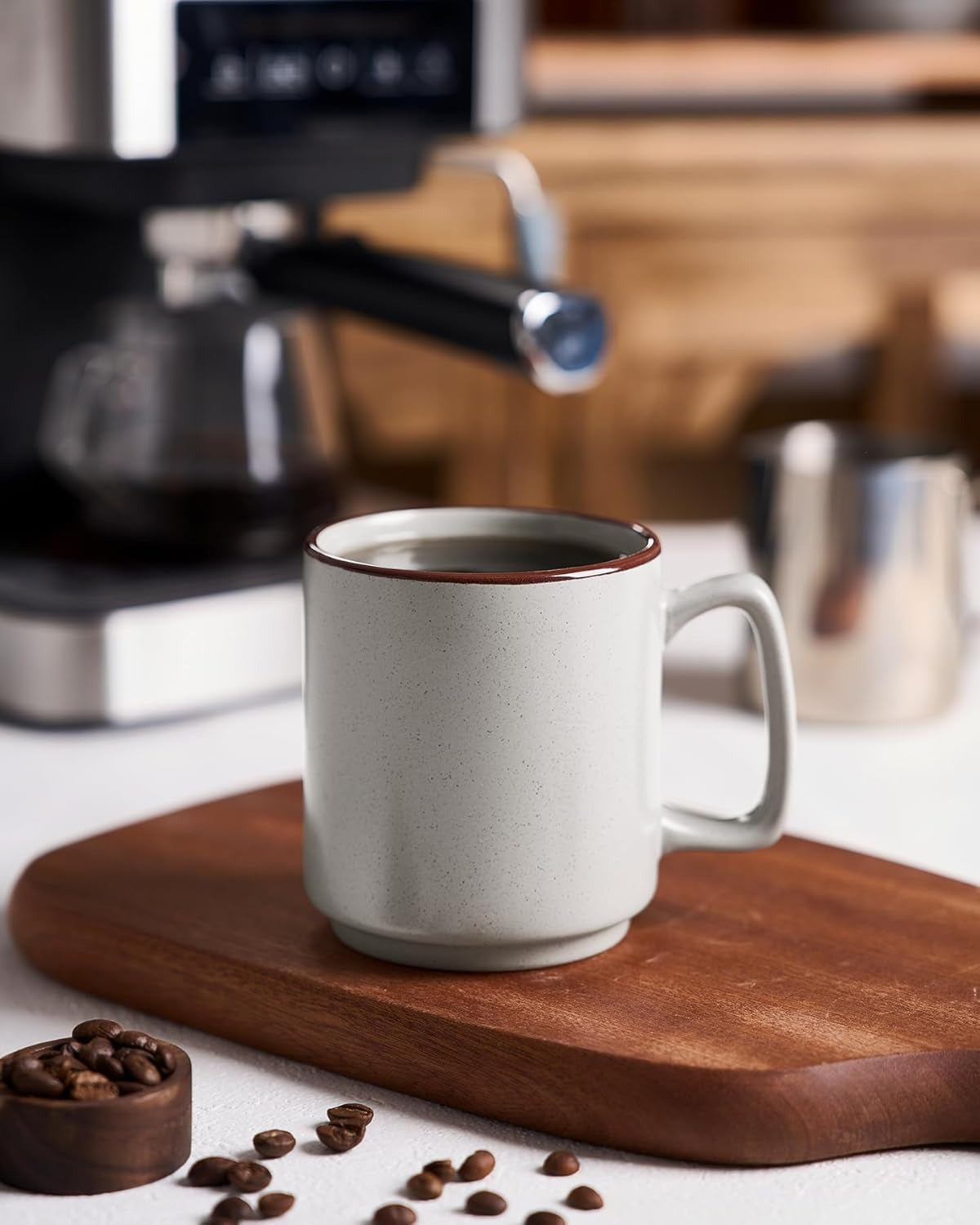 Nebula Dark Gray Ceramic Coffee Mug Set