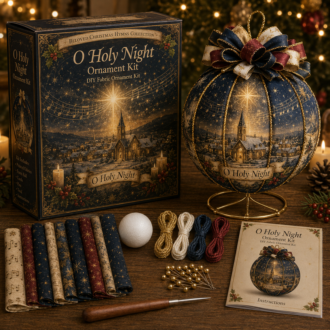 Beloved Christmas Hymns DIY Fabric Ornament Kit