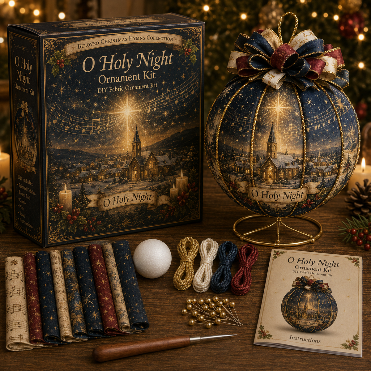 Beloved Christmas Hymns DIY Fabric Ornament Kit