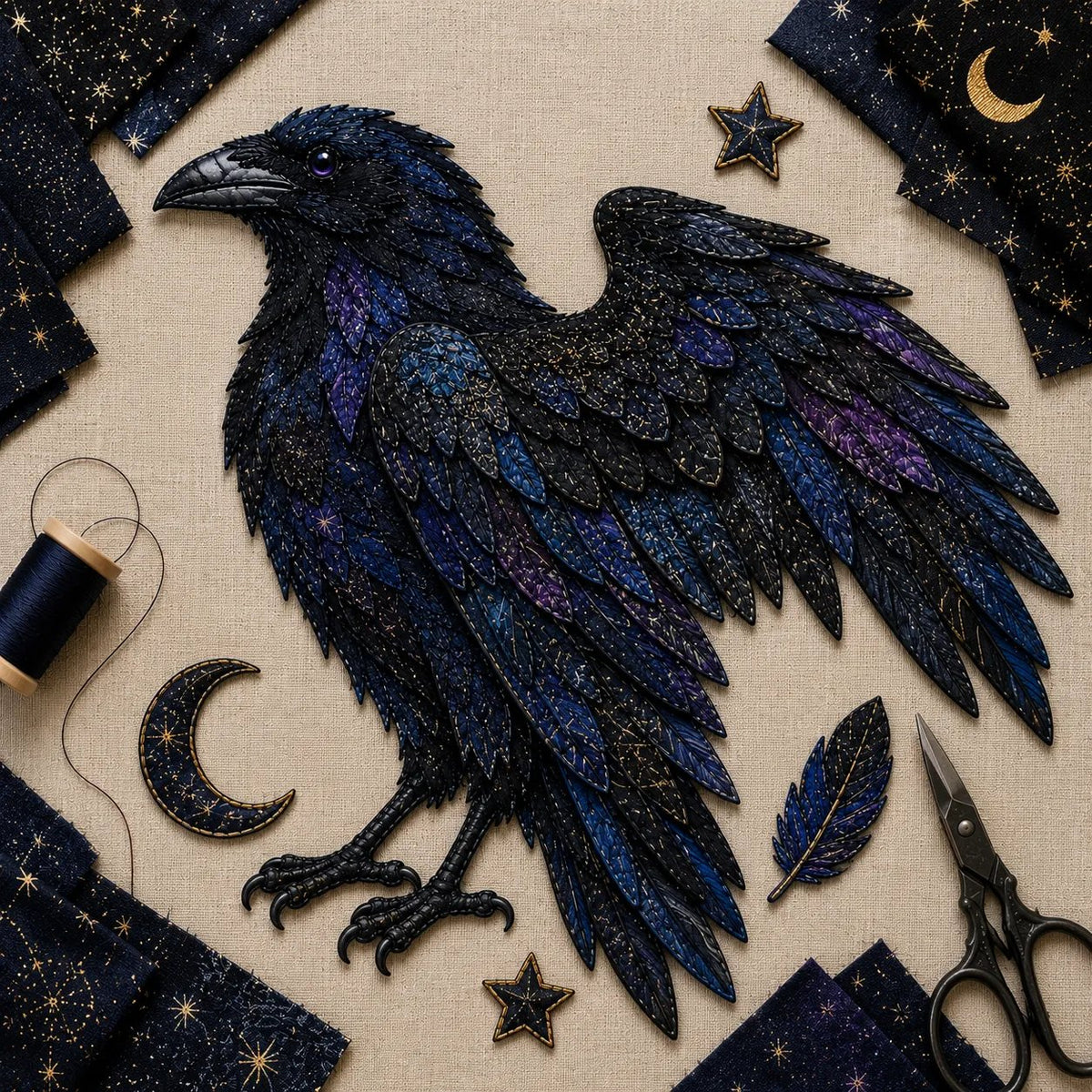 Beginner-Friendly Mythic Wilds DIY Layered Patchwork Art Kit