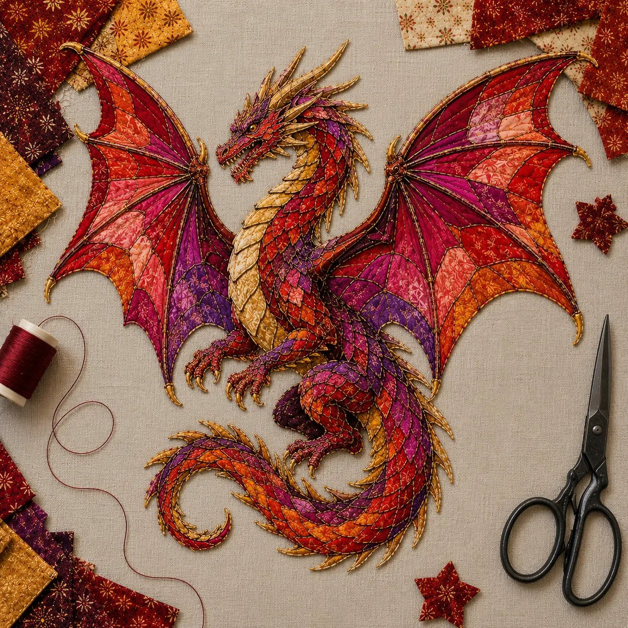 Beginner-Friendly Mythic Wilds DIY Layered Patchwork Art Kit