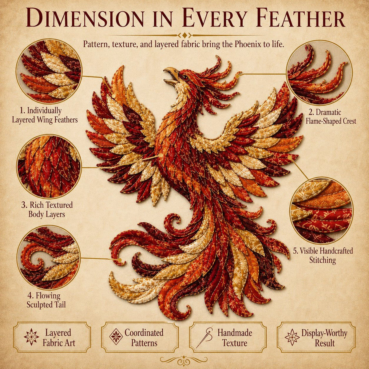Beginner-Friendly Mythic Wilds DIY Layered Patchwork Art Kit
