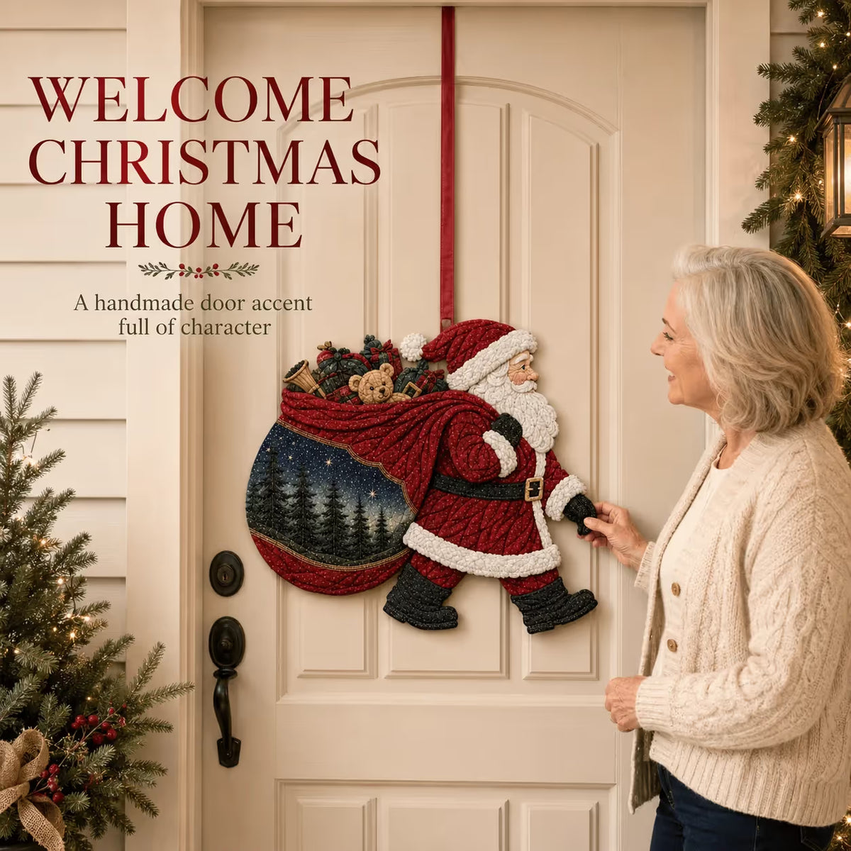 Christmas Fabric Art Door Hanging Craft Kit