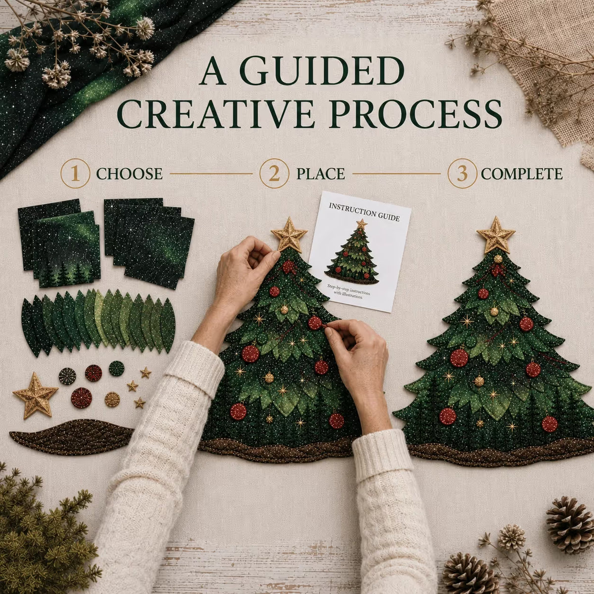 Christmas Fabric Art Door Hanging Craft Kit