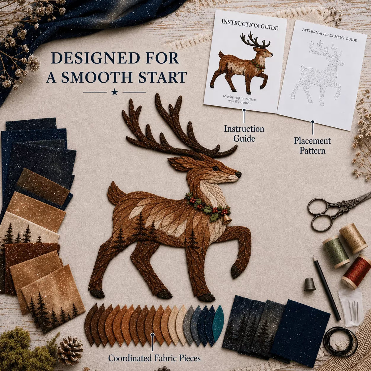 Christmas Fabric Art Door Hanging Craft Kit