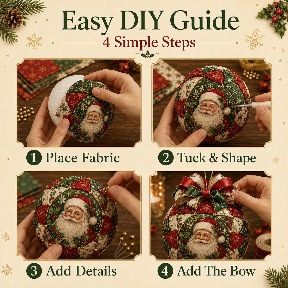 Christmas Classics Patchwork Ornament DIY Kit