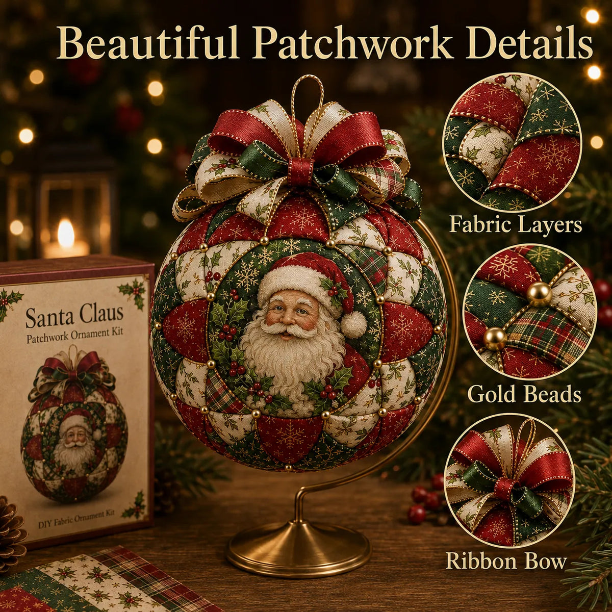 Christmas Classics Patchwork Ornament DIY Kit