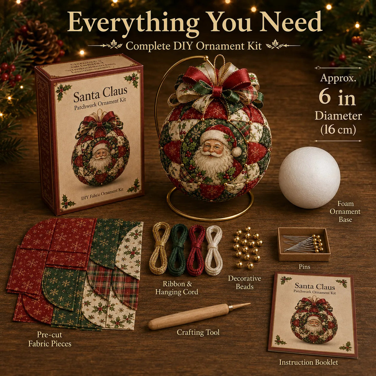 Christmas Classics Patchwork Ornament DIY Kit