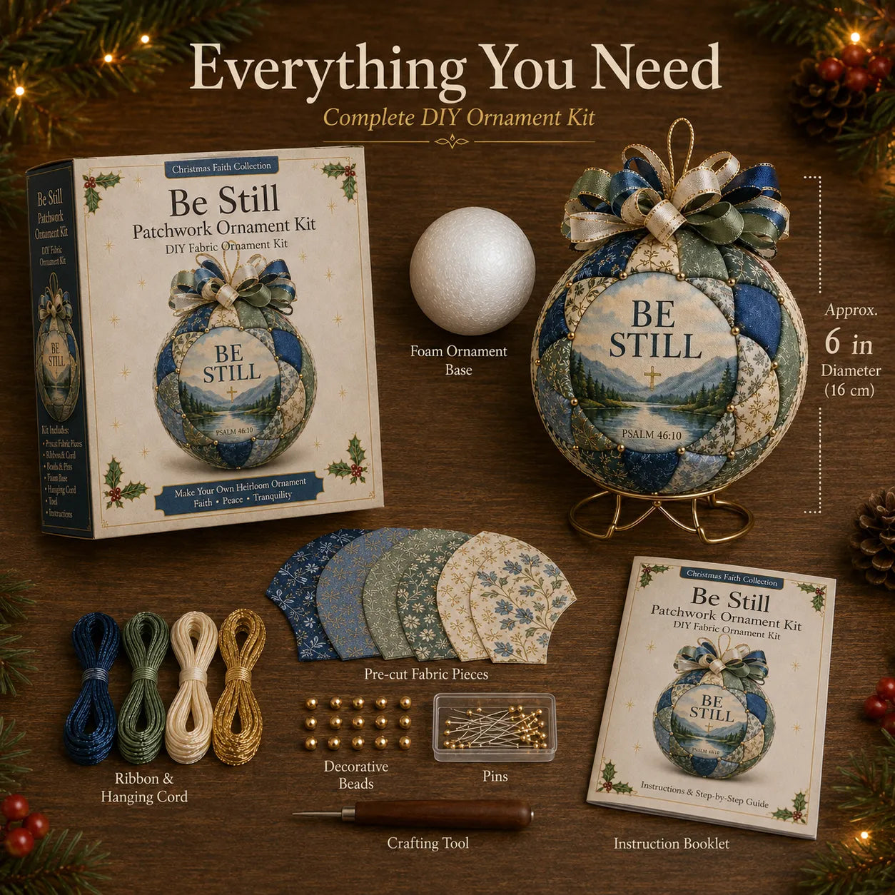 Christmas Faith Patchwork Ornament DIY Kit