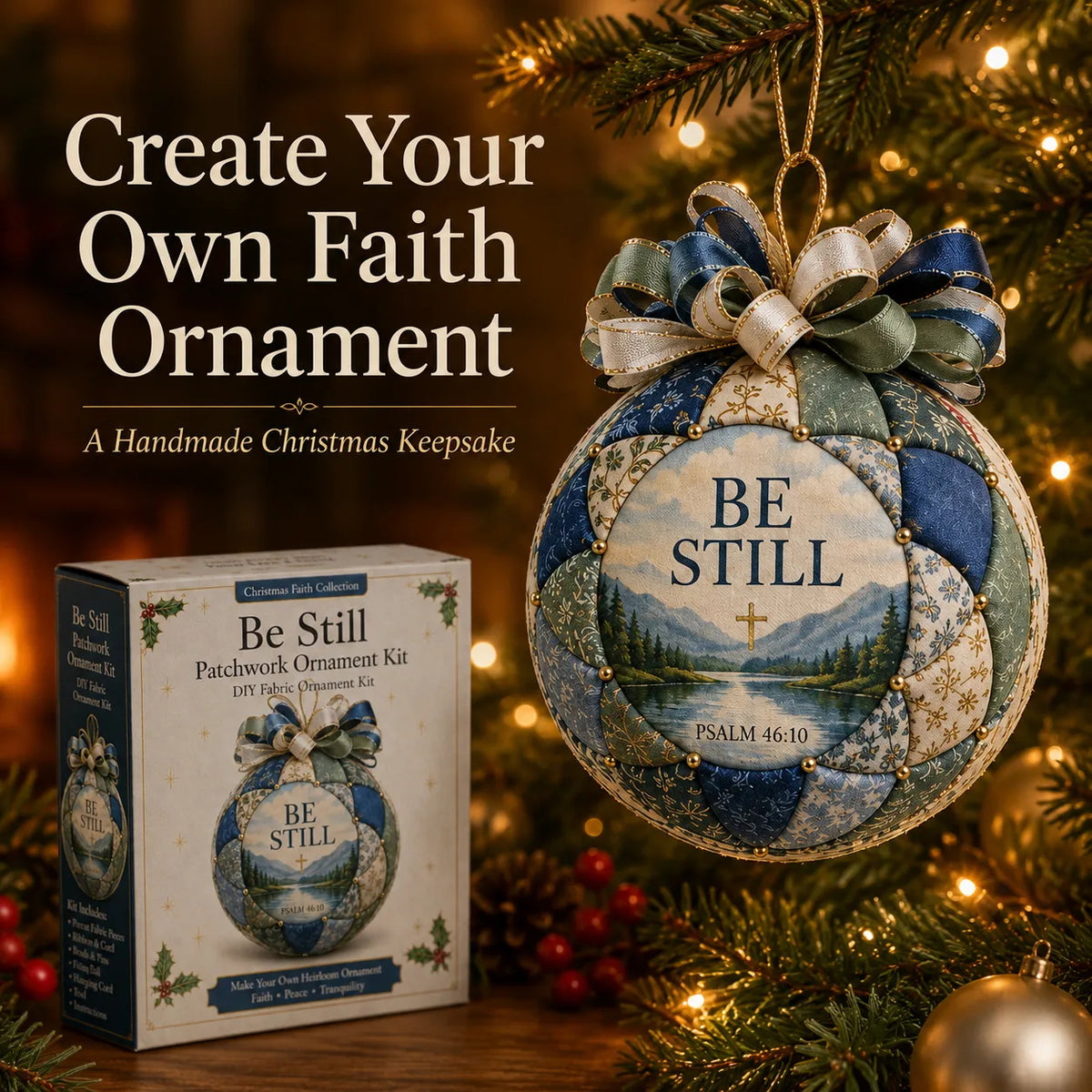 Christmas Faith Patchwork Ornament DIY Kit