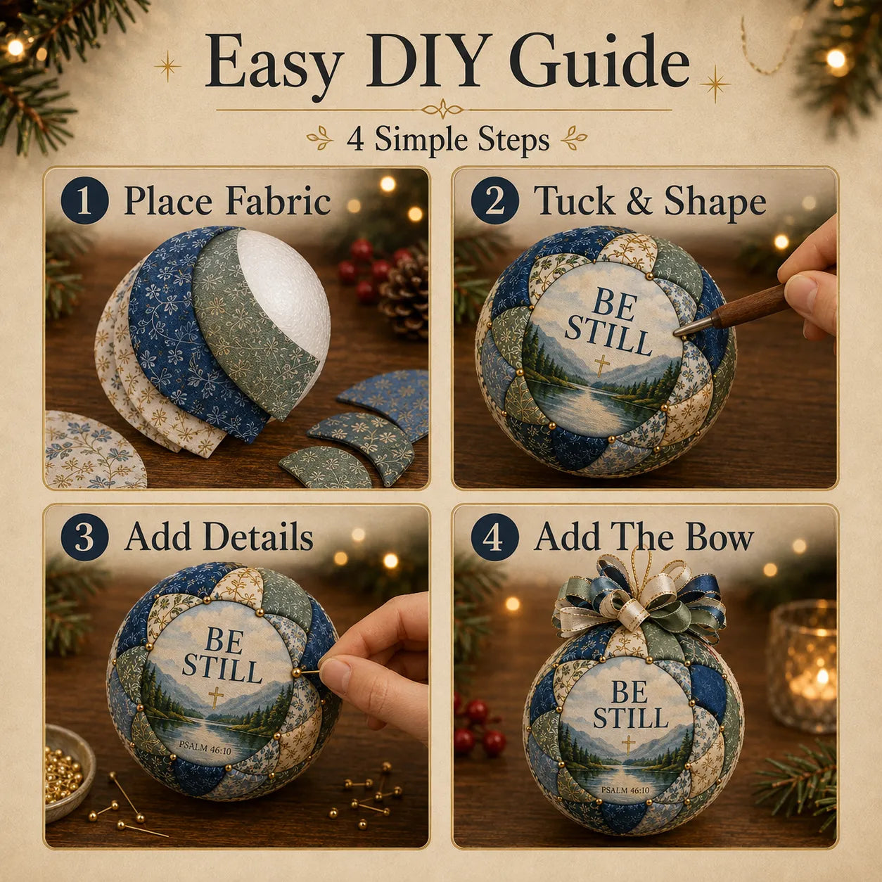 Christmas Faith Patchwork Ornament DIY Kit