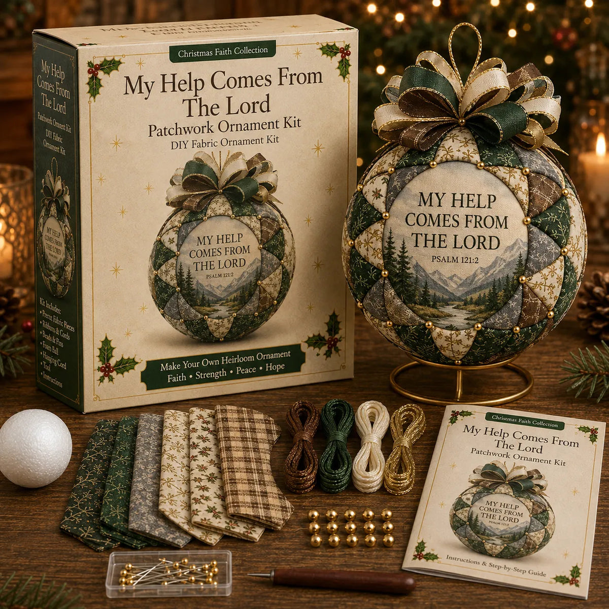 Christmas Faith Patchwork Ornament DIY Kit
