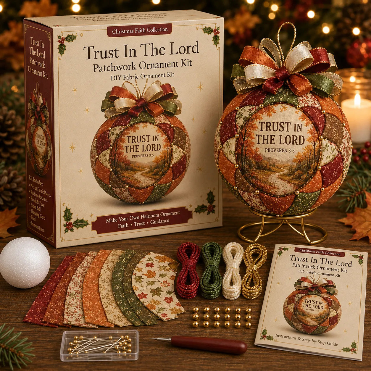 Christmas Faith Patchwork Ornament DIY Kit