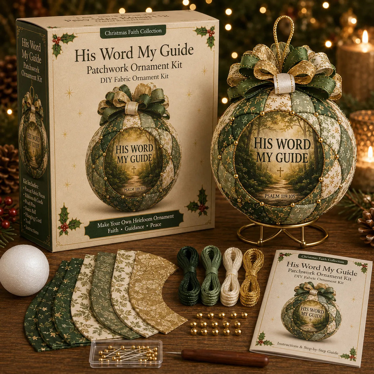 Christmas Faith Patchwork Ornament DIY Kit