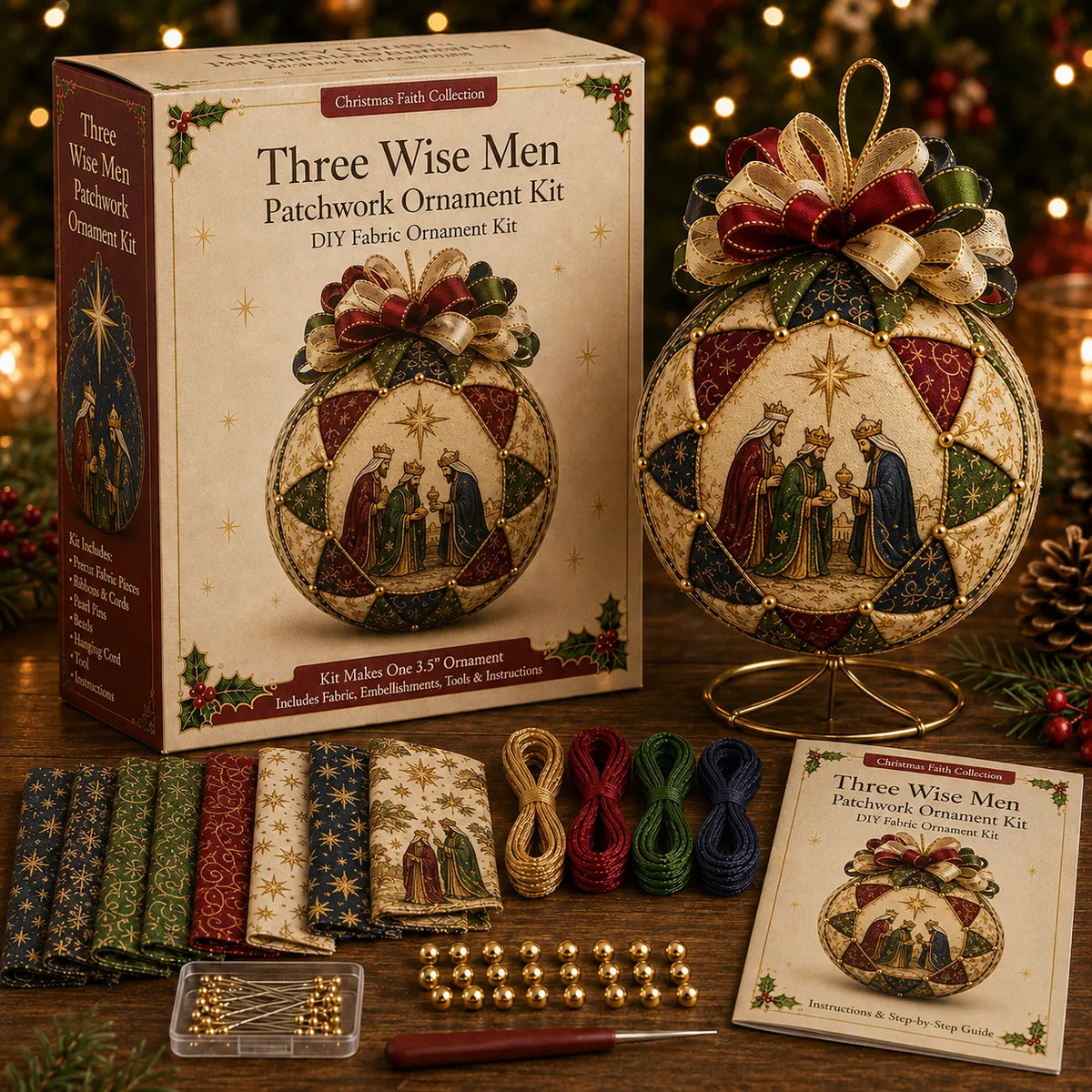 Christmas Nativity Patchwork Ornament DIY Kit